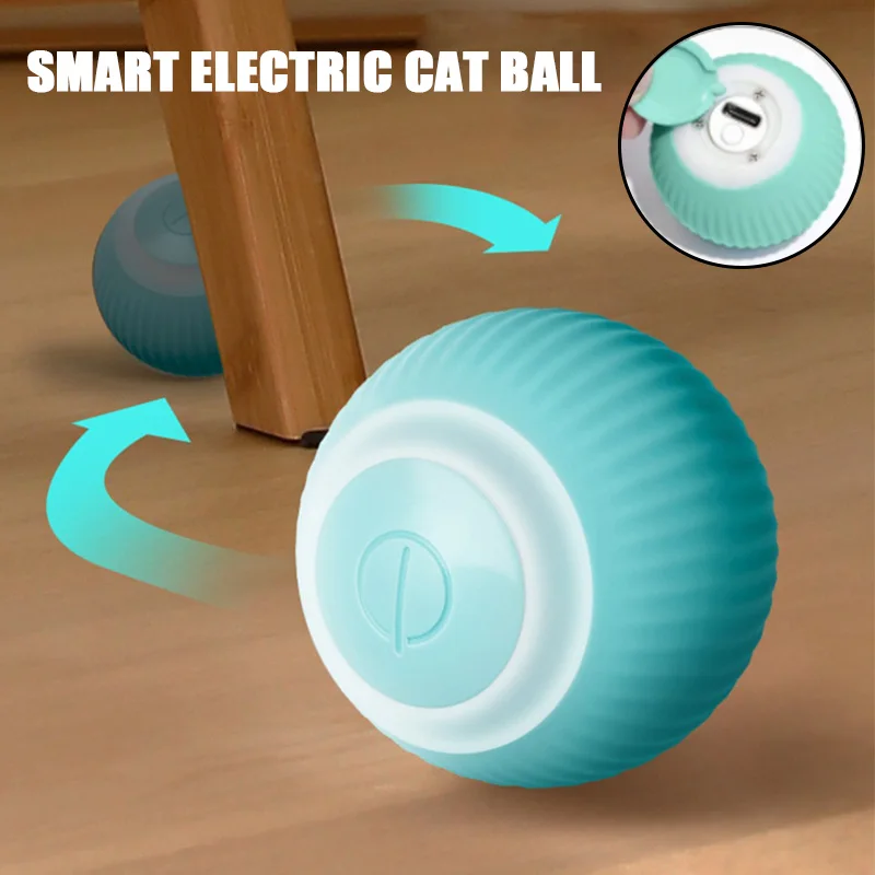 

Тренировочные интерактивные самодвижущиеся игрушки для кошек, электрические Коты, вращающиеся в помещении, котенок, игра 2023, кошка для мяча, умная автоматика