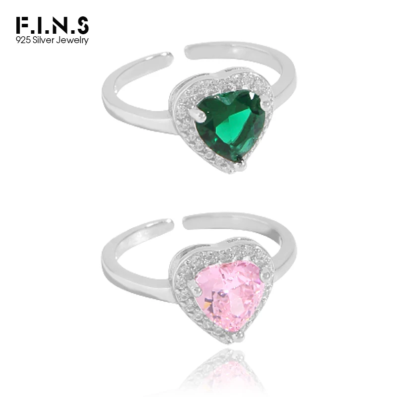 F.I.N.S Luxury Love Heart Zircon S925 Sterling Silver Ring Open Resizable Wedding Band Women Finger Ring Silver 925 Fine Jewelry
F.I.N.S Luxury Love Heart Zircon S925 Sterling Silver Ring Open Resizable Wedding Band Women Finger Ring Silver 925 Fine Jewelry
