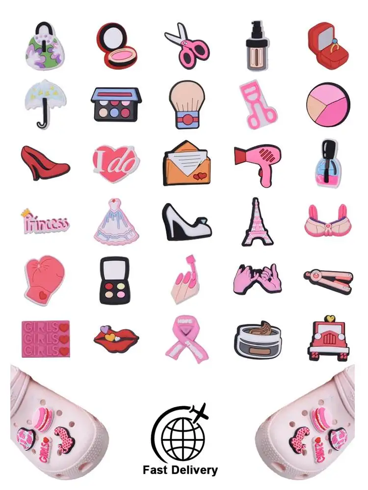 1Pcs PVC Pink Wedding for Croc Charm Shoes Accessories Badge Women Clogs Buckle Kids Pins Decoration Jeans Wristbands Wholesale
1Pcs PVC Pink Wedding for Croc Charm Shoes Accessories Badge Women Clogs Buckle Kids Pins Decoration Jeans Wristbands Wholesale