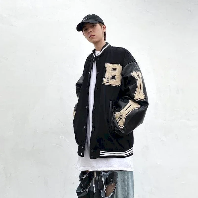 High street men's jacket national fashion spring autumn hip-hop woolen vintage baseball jacket men's loose street coat unisex
High street men's jacket national fashion spring autumn hip-hop woolen vintage baseball jacket men's loose street coat unisex