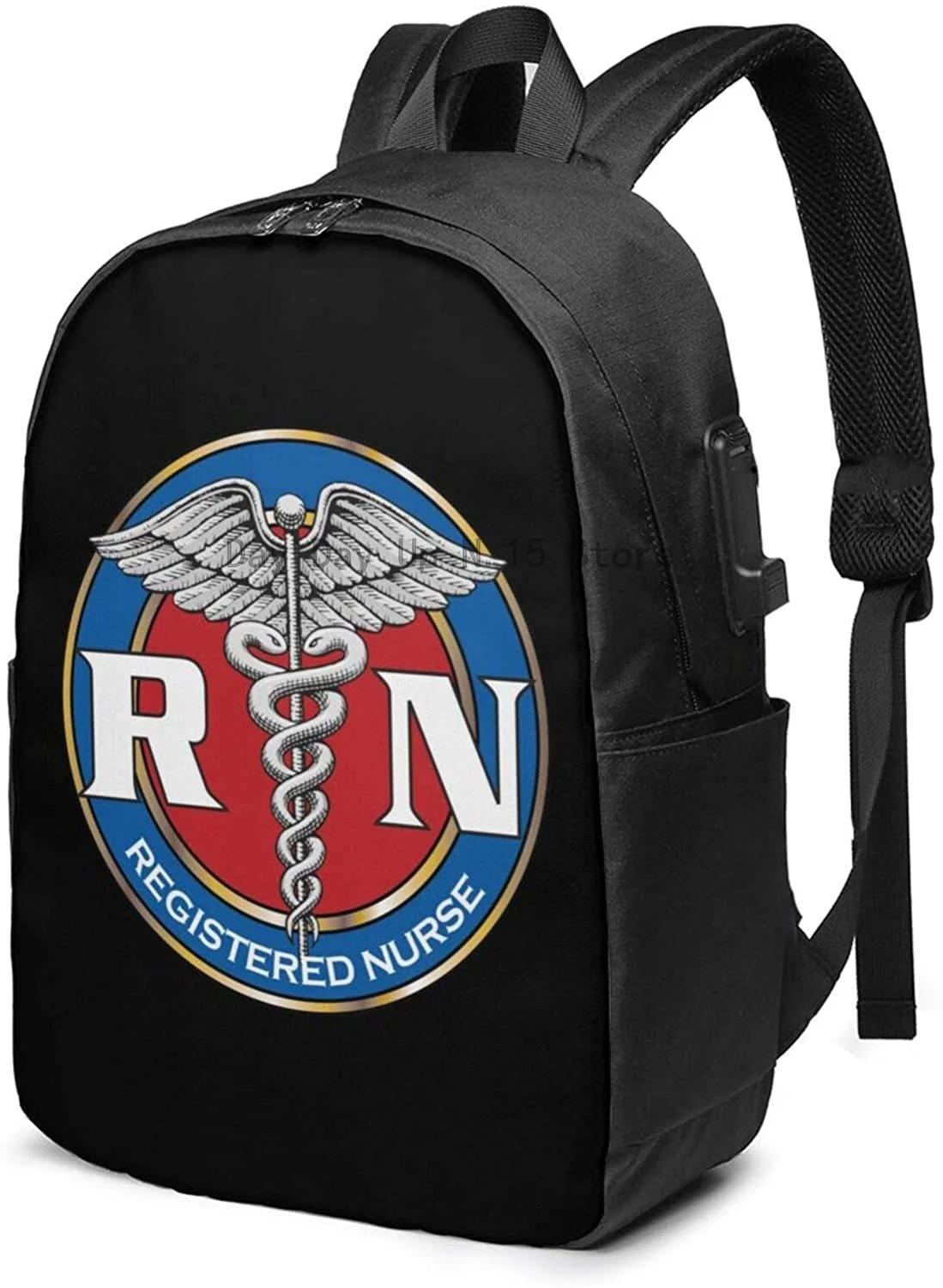 Registered Nurse Logo Business Laptop School Bookbag Travel Backpack with USB Charging Port & Headphone Port Fit 17 in
Registered Nurse Logo Business Laptop School Bookbag Travel Backpack with USB Charging Port & Headphone Port Fit 17 in