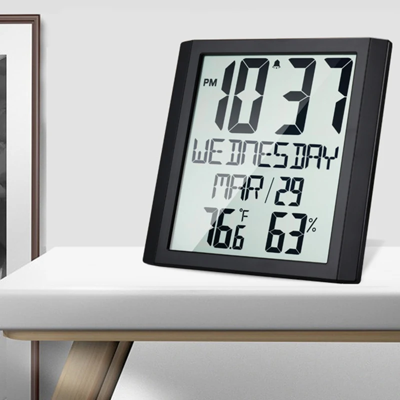 Large Screen Wall Clock Home Temperature and Humidity Meter Alarm Clock Living Room Digital Electronic Clock
Large Screen Wall Clock Home Temperature and Humidity Meter Alarm Clock Living Room Digital Electronic Clock