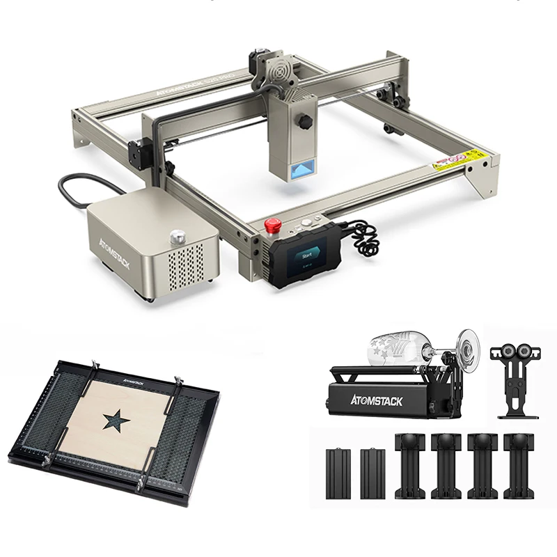 New ATOMSTACK S20 PRO 130W Wifi Control Laser Engraving Machine DIY Printer Quad Core Laser Module CNC Router Cutting Machines
New ATOMSTACK S20 PRO 130W Wifi Control Laser Engraving Machine DIY Printer Quad Core Laser Module CNC Router Cutting Machines