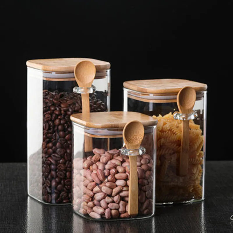 New Type Glass Square Jars with Ear High Borosiliate Pet Food Box Storage Container for Snack Nuts Glass Dispensing Tank
New Type Glass Square Jars with Ear High Borosiliate Pet Food Box Storage Container for Snack Nuts Glass Dispensing Tank