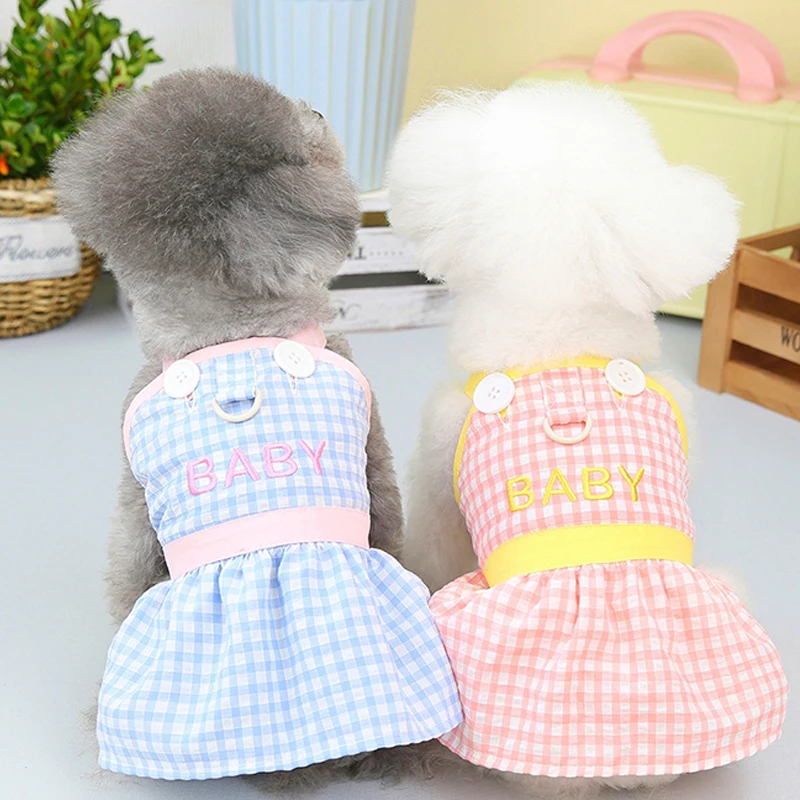 Pet Plaid Dress Dogs Clothing Pet Suspender Skirt for Dog Clothes Small Costume Bulldog Cute Summer Pink Girl Dog Cat Clothing
Pet Plaid Dress Dogs Clothing Pet Suspender Skirt for Dog Clothes Small Costume Bulldog Cute Summer Pink Girl Dog Cat Clothing