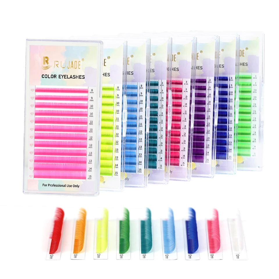 Ombre Color Eyelash Extension Purple Blue Pink Flu Color False Individual Eyelash Extension Gradient Red Green 8-15 Mixed Lashes
Ombre Color Eyelash Extension Purple Blue Pink Flu Color False Individual Eyelash Extension Gradient Red Green 8-15 Mixed Lashes
