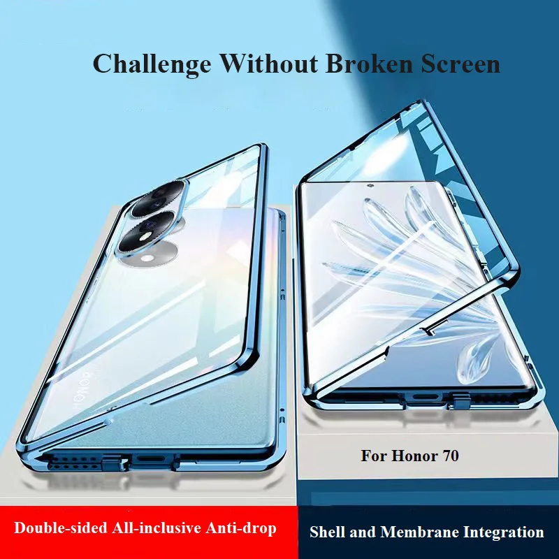 Snap-on Double-sided Magnetic Glass Phone Case All-inclusive Metal Lens Anti-drop Protective Cover For Huawei Honor 70 Pro Plus
Snap-on Double-sided Magnetic Glass Phone Case All-inclusive Metal Lens Anti-drop Protective Cover For Huawei Honor 70 Pro Plus