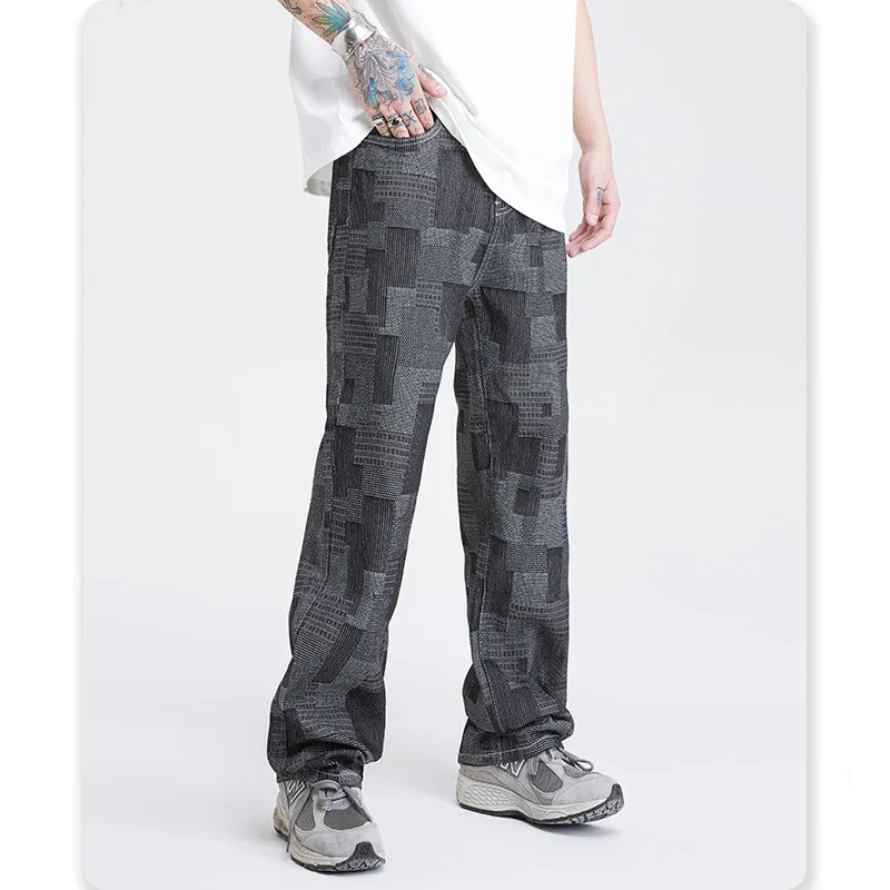 Vintage Grid Patch Jeans For Men Luxury High Street Fashion Joggers Harajuku Casual Loose 5XL Wide Leg Pants Couple Wash Jeans
Vintage Grid Patch Jeans For Men Luxury High Street Fashion Joggers Harajuku Casual Loose 5XL Wide Leg Pants Couple Wash Jeans