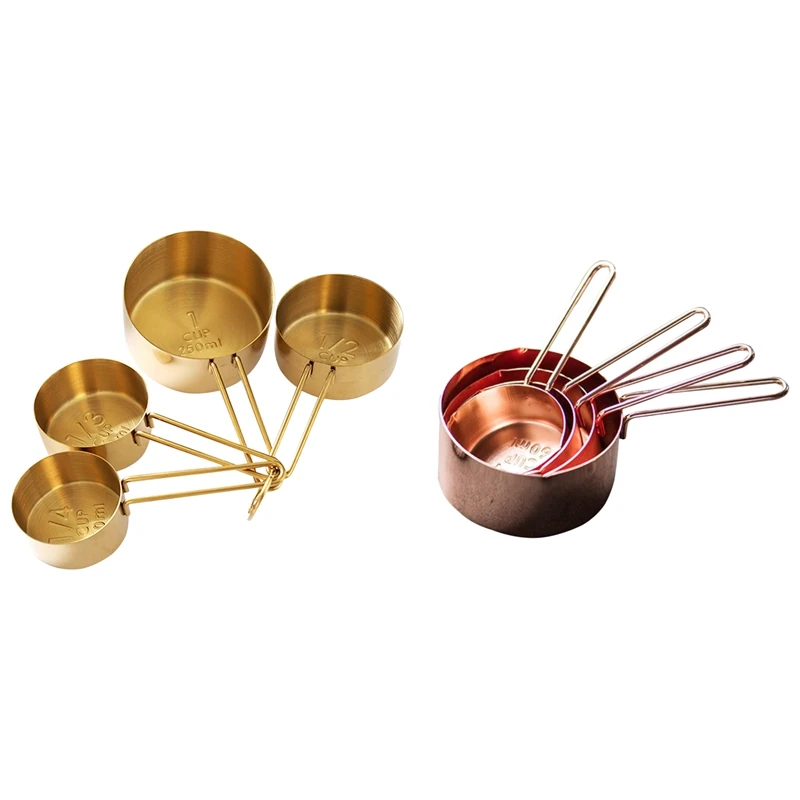 4 шт., мерные стаканы из нержавеющей стали
4 шт., мерные стаканы из нержавеющей стали