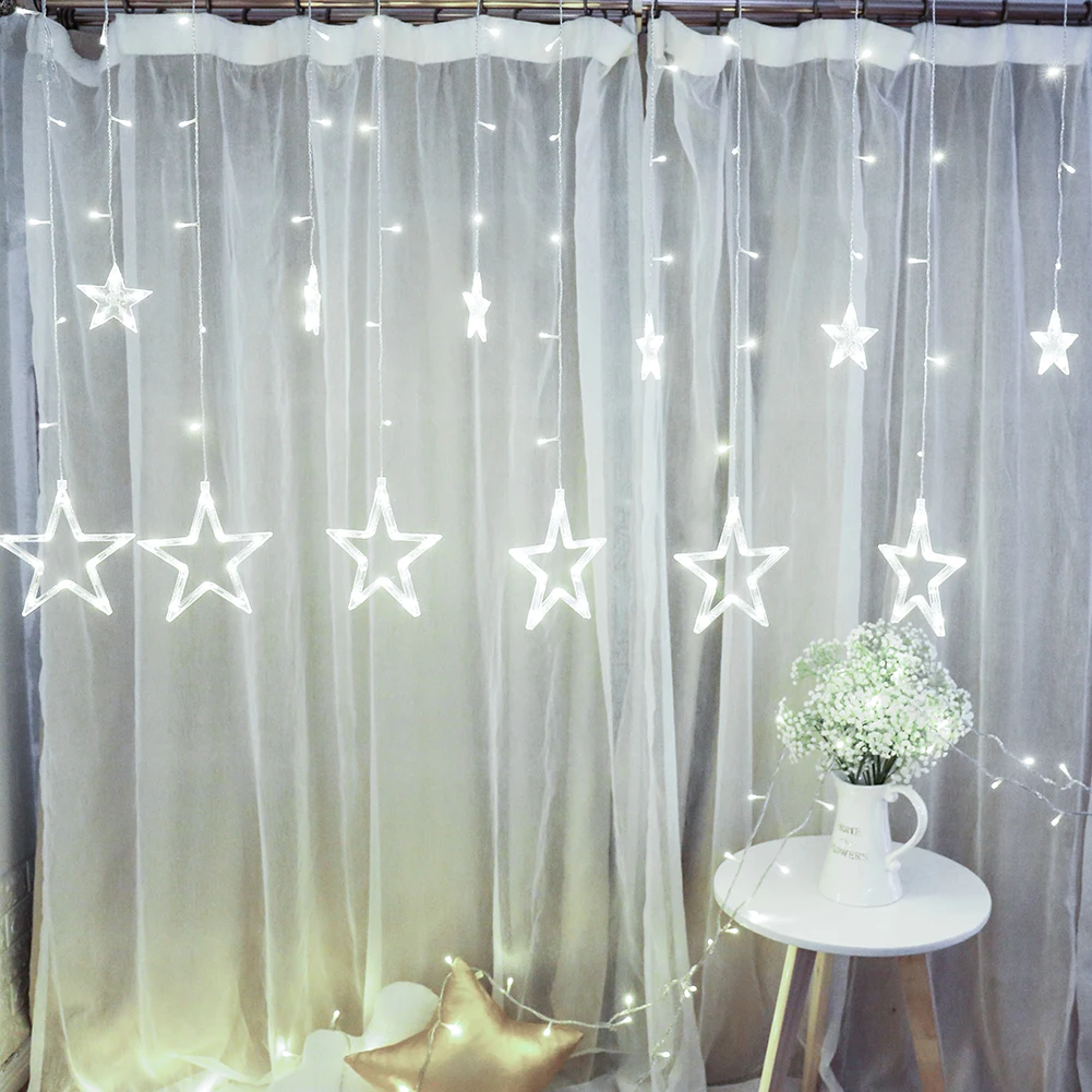 Window Curtain String Lights Christmas Set Garland Star LED Fairy Lamp New Year for Household Living Room Accessories
Window Curtain String Lights Christmas Set Garland Star LED Fairy Lamp New Year for Household Living Room Accessories