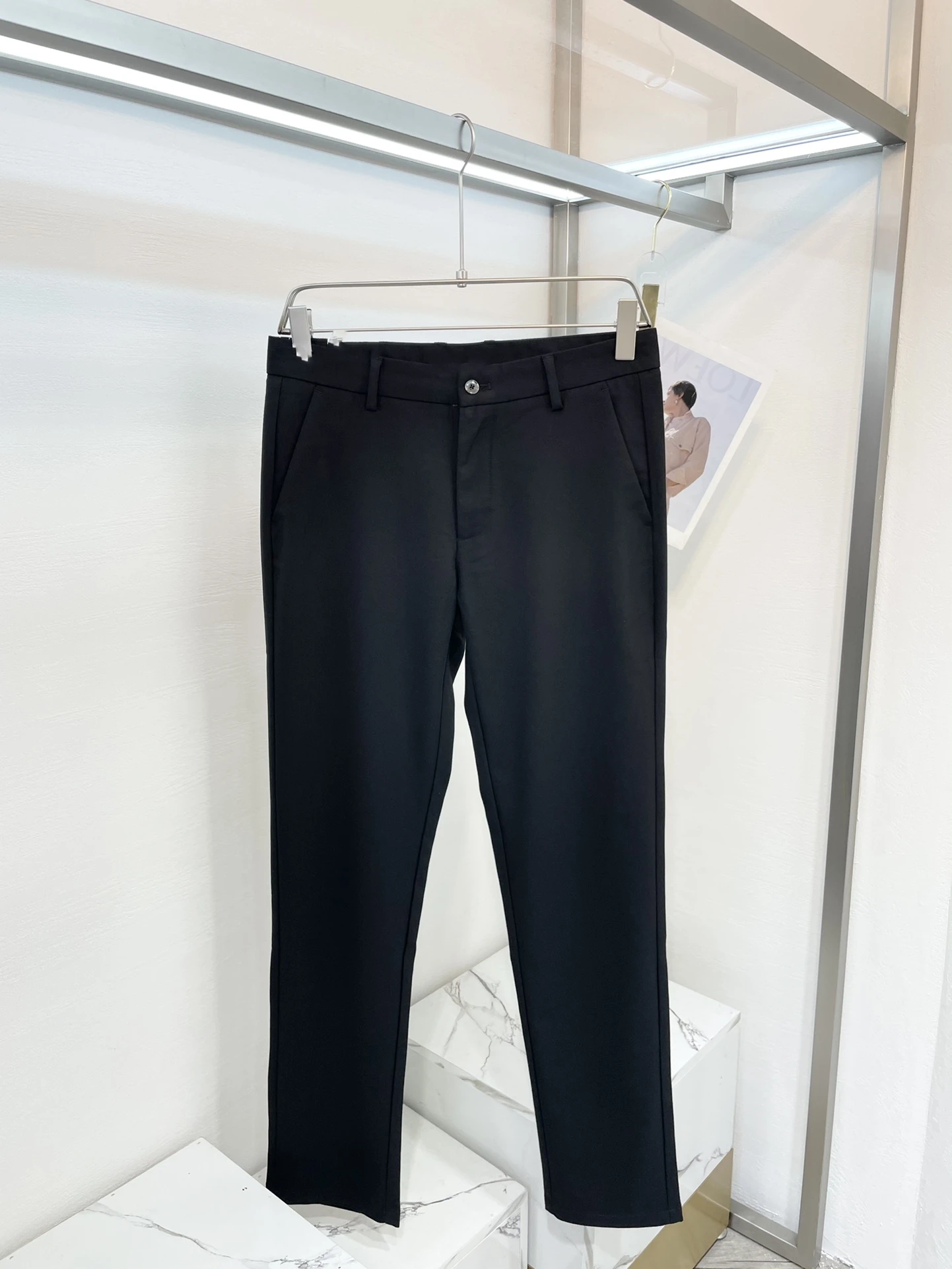 

Мужские костюмные брюки в полоску TB THOM, Классические формальные повседневные облегающие деловые повседневные шерстяные брюки в Корейском стиле, новинка