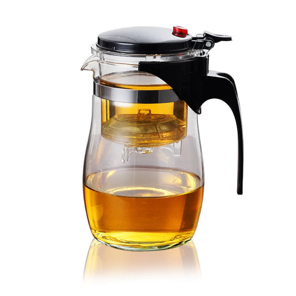Multi-purpose Teapot One-key Filter Tea Making Glass Teapot with Stainless Steel Infuser Insulation Container Teapot
Multi-purpose Teapot One-key Filter Tea Making Glass Teapot with Stainless Steel Infuser Insulation Container Teapot