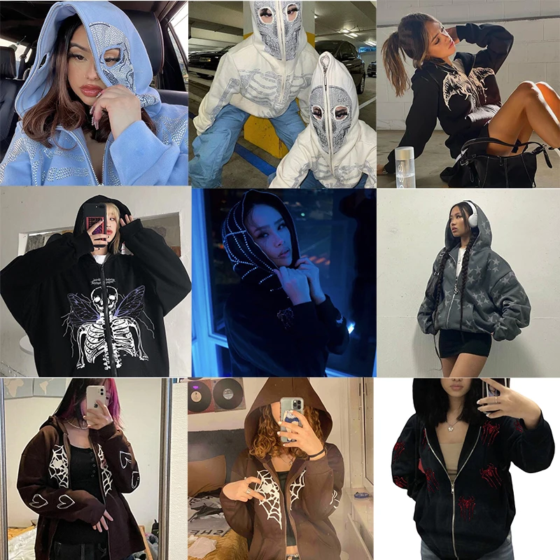 Multi-style Print Long Sleeve Zip Hoodie Women Oversized Loose Street Style Sweatshirt 2022 Harajuku Casual Couple Trend Y2K Top
Multi-style Print Long Sleeve Zip Hoodie Women Oversized Loose Street Style Sweatshirt 2022 Harajuku Casual Couple Trend Y2K Top