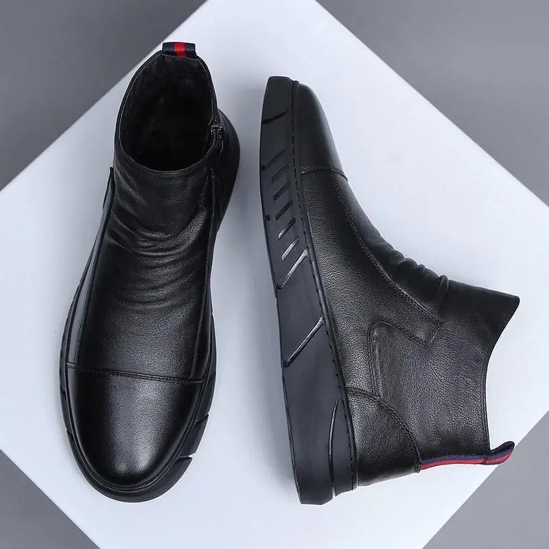Men PU Leather Boots Fashion High-top PU Leather Shoes Autumn Winter Ankle Boots Men Martin Boots Plus Size 44
Men PU Leather Boots Fashion High-top PU Leather Shoes Autumn Winter Ankle Boots Men Martin Boots Plus Size 44