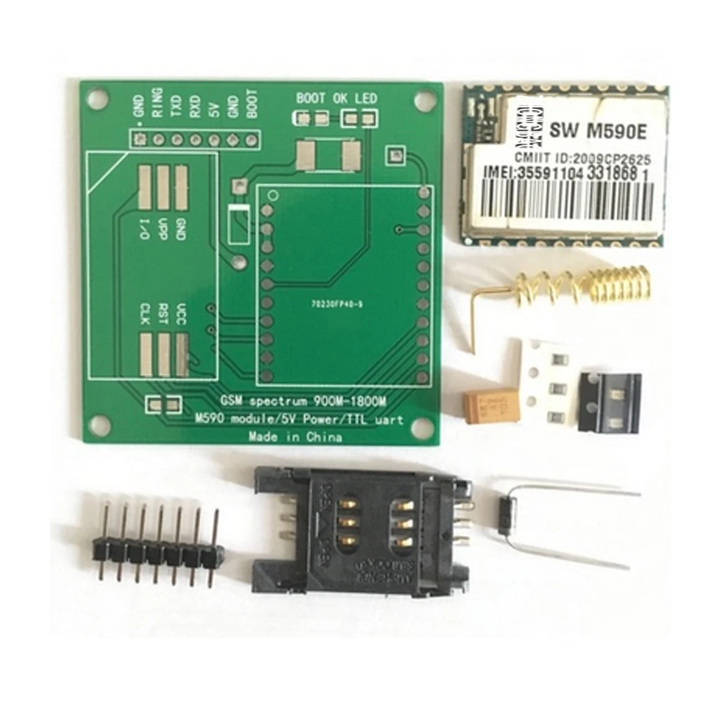 Модуль M590E GSM GPRS 900m-1800m Sms сообщения Наборы «сделай сам» M590 Sms процессор MCU тест 2 шт.