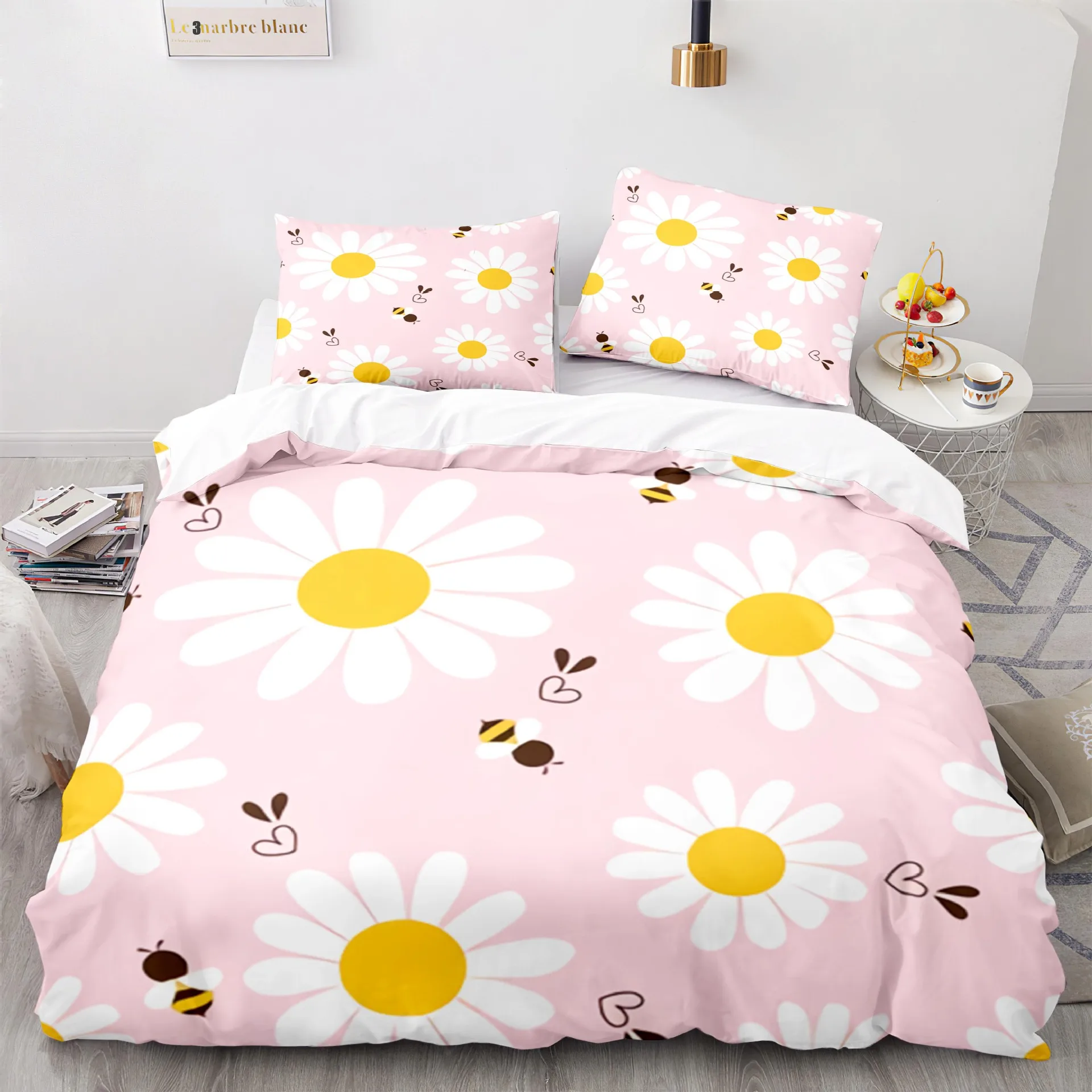 Cute Cartoon Bee Duvet Cover King Queen Sweet Honey Boys Girl Spring Yellow Flying Insect Polyester Quilt Cover Bedding Set Kids
Cute Cartoon Bee Duvet Cover King Queen Sweet Honey Boys Girl Spring Yellow Flying Insect Polyester Quilt Cover Bedding Set Kids