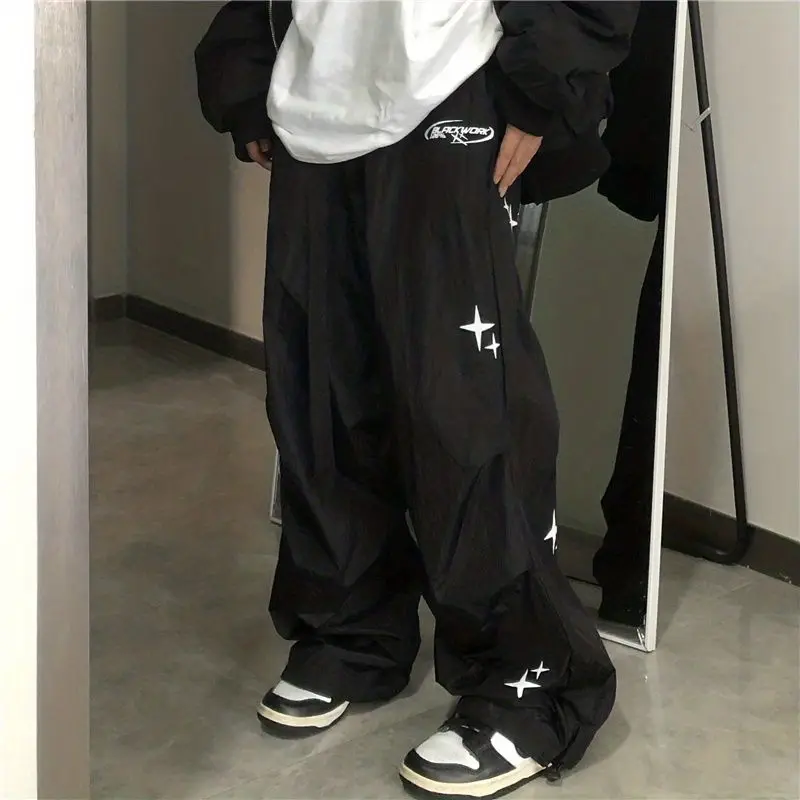 Y2K Women Streetwear Techwear Black Cargo Korean Harajuku Parachute Track Pants Men Sweatpants Wide Leg Joggers Trousers Clothes
Y2K Women Streetwear Techwear Black Cargo Korean Harajuku Parachute Track Pants Men Sweatpants Wide Leg Joggers Trousers Clothes