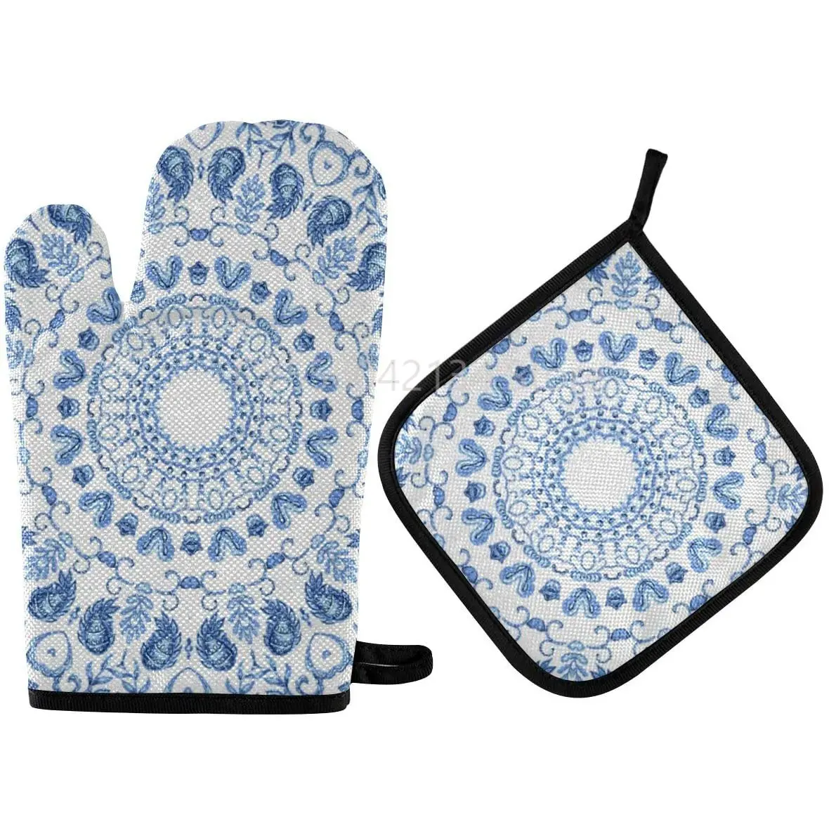 Mandala Oven Mitts & Pot Holders 2pcs Kitchen Heat Resistant Non-Slip Potholders Set for Cooking Baking BBQ
Mandala Oven Mitts & Pot Holders 2pcs Kitchen Heat Resistant Non-Slip Potholders Set for Cooking Baking BBQ