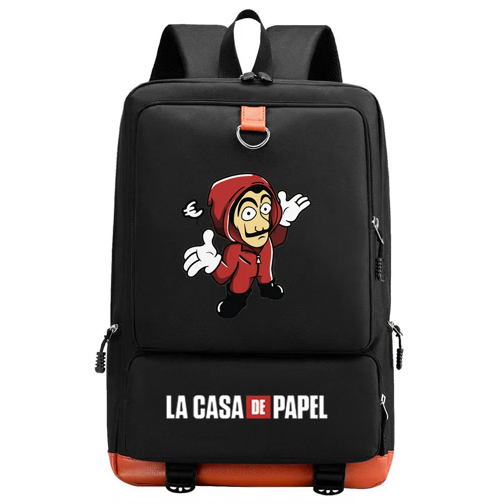

Бумажный рюкзак La Casa De Papel для добычи денег для девочек и мальчиков, дорожный ранец для подростков, детский школьный портфель