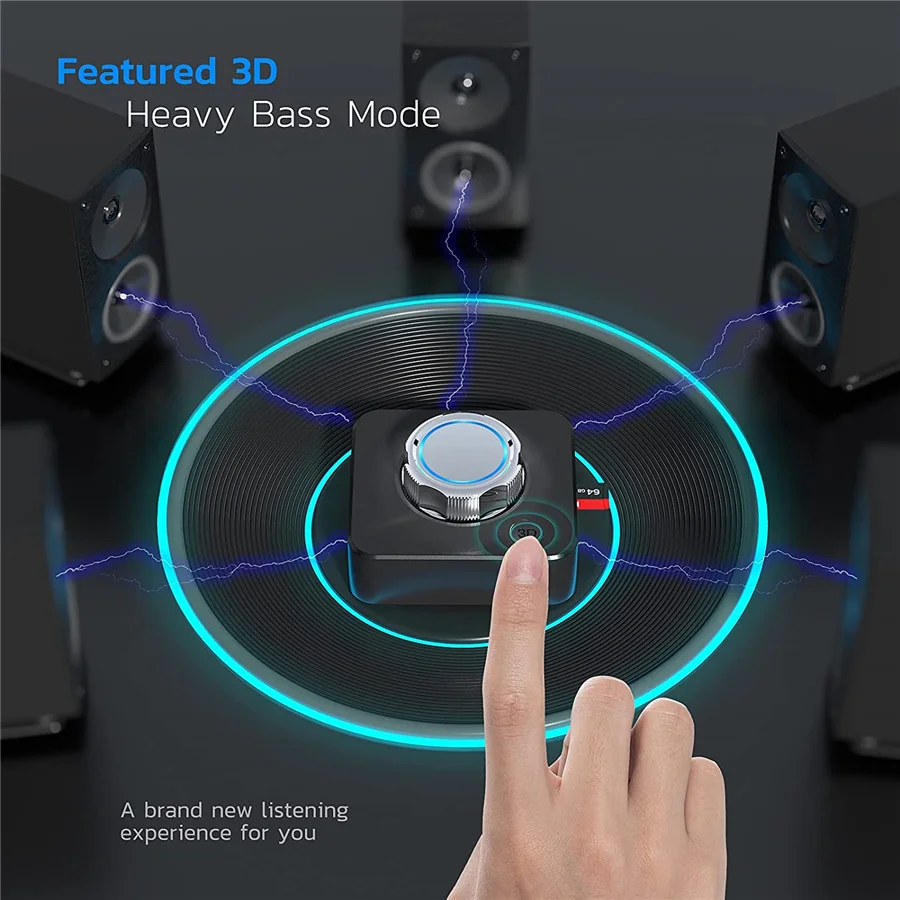 Bluetooth 5 0 аудио приемник SD TF карта RCA 3 мм AUX разъем 3D стерео музыка беспроводной