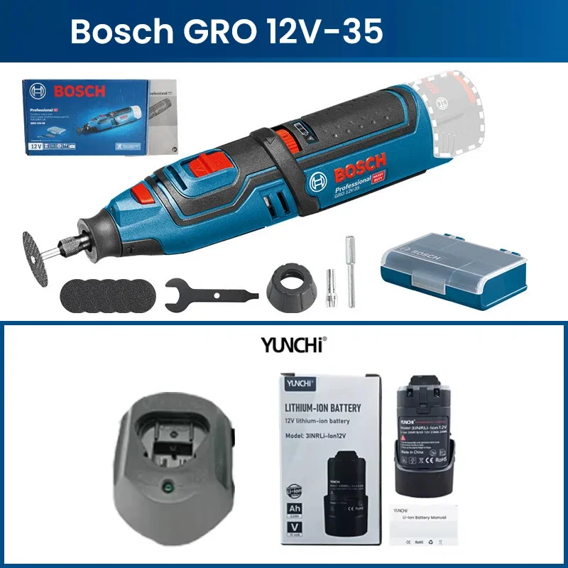 Bosch GRO 12 В-35 Аккумуляторная шлифовальная машина 12 В литиевая батарея Многоцелевой вращающийся инструмент Сверхмощное сверление Шлифовка Полировка Режущее устройство
Bosch GRO 12 В-35 Аккумуляторная шлифовальная машина 12 В литиевая батарея Многоцелевой вращающийся инструмент Сверхмощное сверление Шлифовка Полировка Режущее устройство