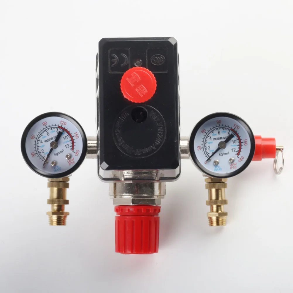 220V AC Regulator Heavy Duty Air Compressor Pump Pressure Control Switch Air Pump Control Valve 90-120 PSI With Gauge
220V AC Regulator Heavy Duty Air Compressor Pump Pressure Control Switch Air Pump Control Valve 90-120 PSI With Gauge
