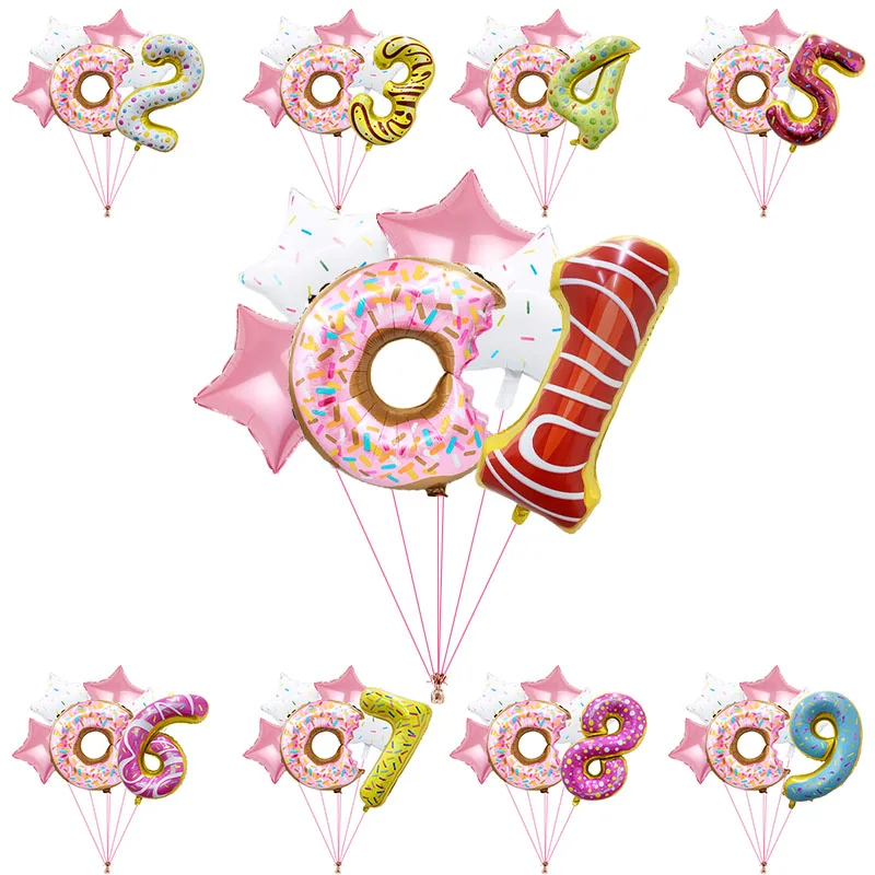 6pcs Pink Star Donut Foil Balloon 32inch Ice Cream Number Globos Kids Birthday Party Decoration Inflated Toy Gift Baby Shower
6pcs Pink Star Donut Foil Balloon 32inch Ice Cream Number Globos Kids Birthday Party Decoration Inflated Toy Gift Baby Shower