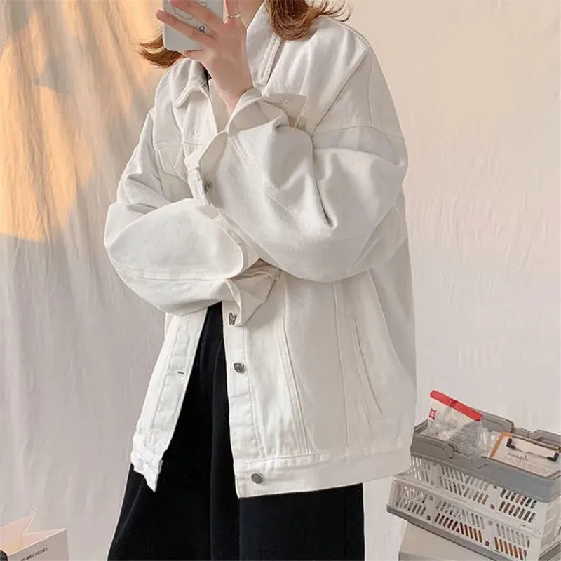 Women Clothes Denim Jacket Loose Vintage White Jean Coats Simple Solid Color Basic Jackets Spring Autumn Outfits 2023 Fashion
Women Clothes Denim Jacket Loose Vintage White Jean Coats Simple Solid Color Basic Jackets Spring Autumn Outfits 2023 Fashion