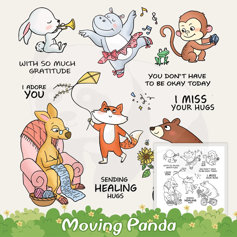 Cute Cartoon Acrobatics Animals Cutting Dies Clear Stamps DIY Scrapbooking Metal Dies Silicone Stamps For Cards Albums Crafts
Cute Cartoon Acrobatics Animals Cutting Dies Clear Stamps DIY Scrapbooking Metal Dies Silicone Stamps For Cards Albums Crafts