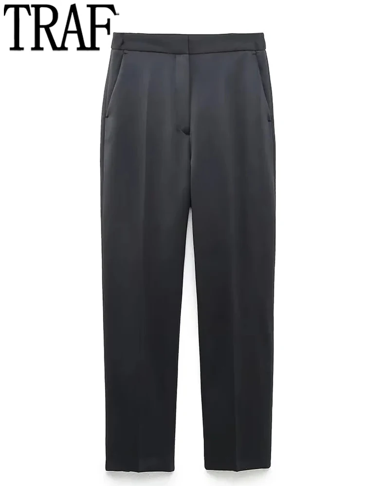 TRAF Black Pants For Women High Waist Baggy Pants Female Suit Streetwear Autumn Winter Pants Woman Office Cropped Trousers
TRAF Black Pants For Women High Waist Baggy Pants Female Suit Streetwear Autumn Winter Pants Woman Office Cropped Trousers