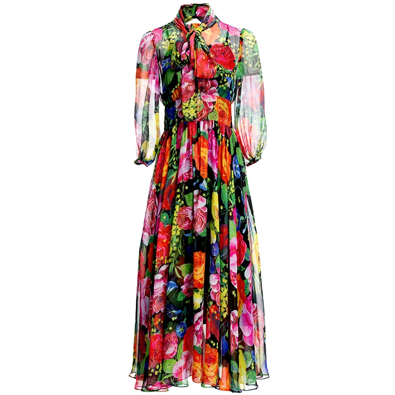 Svoryxiu Fashion Designer Spring vintage Maxi Long A-LINE Dress Women Scarf Collar Lantern Sleeve Floral Print Slim Party Dress
Svoryxiu Fashion Designer Spring vintage Maxi Long A-LINE Dress Women Scarf Collar Lantern Sleeve Floral Print Slim Party Dress
