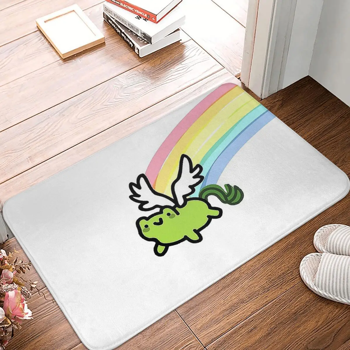 Frog Froggie Funny Interesting Non-slip Doormat Living Room Mat Flying Rainbow Floor Carpet Entrance Door Rug Indoor Decor
Frog Froggie Funny Interesting Non-slip Doormat Living Room Mat Flying Rainbow Floor Carpet Entrance Door Rug Indoor Decor