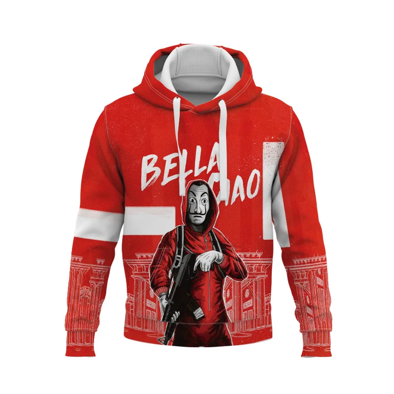 2021Men tracksuit TV series Money Heist banknote house same 3D sweater cosplay sweater hoodie money heist
2021Men tracksuit TV series Money Heist banknote house same 3D sweater cosplay sweater hoodie money heist