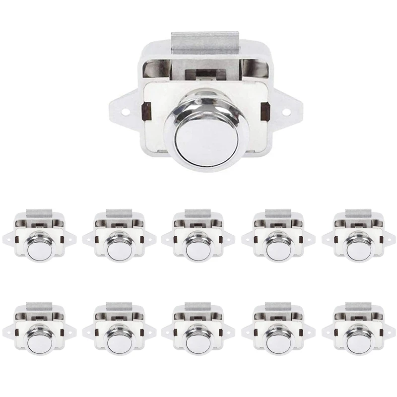 10PCS Camper Car Push Lock Diameter RV Caravan Boat Motor Home Cabinet Drawer Latch Button Locks Furniture Hardware
10PCS Camper Car Push Lock Diameter RV Caravan Boat Motor Home Cabinet Drawer Latch Button Locks Furniture Hardware