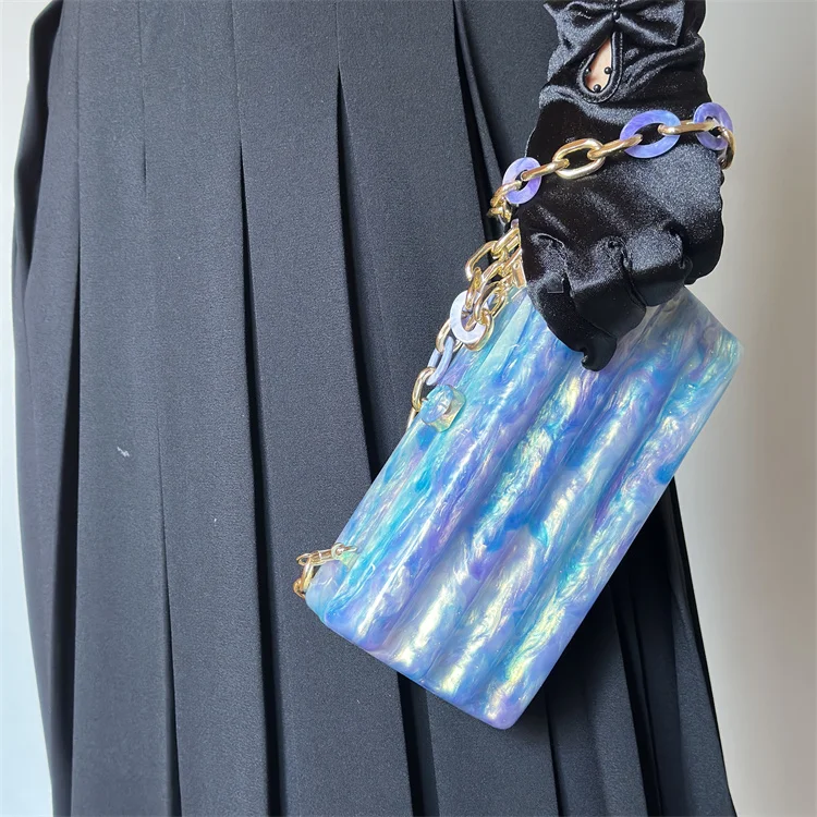 

Сумка женская акриловая, роскошный элегантный вечерний клатч от известного бренда, дизайнерская Свадебная сумка-кошелек, фиолетовая Сумочка через плечо