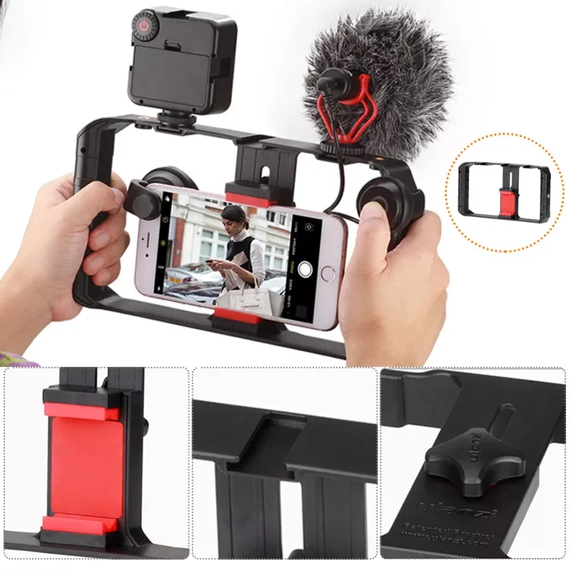 Ulanzi Smartphone Video Rig Youtube Facebook Live Stream Stabilizer w Microphone Led Light for iPhone 8 7
Ulanzi Smartphone Video Rig Youtube Facebook Live Stream Stabilizer w Microphone Led Light for iPhone 8 7