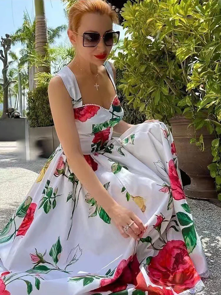Delocah High Quality Summer Women Fashion Runway Holiday Midi Dress Sexy Spaghetti Strap High Waist Floral Lace Trim Hem Dresses
Delocah High Quality Summer Women Fashion Runway Holiday Midi Dress Sexy Spaghetti Strap High Waist Floral Lace Trim Hem Dresses