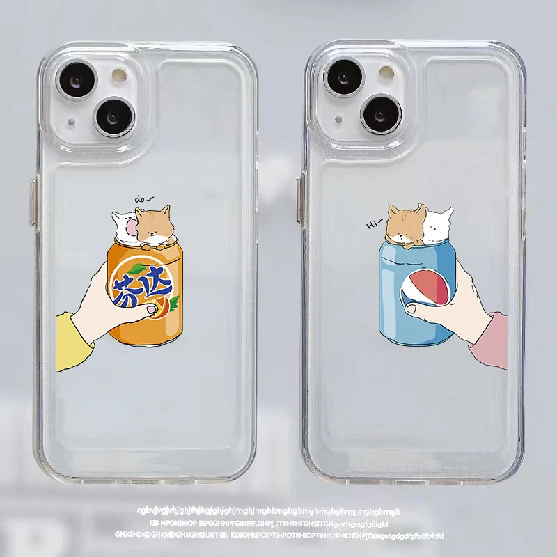 Cute cartoon cat fandas pes Drinks clear Phone Case For iPhone 13 12 11 Pro Max 7 8 Plus X XR XS Max Protection Shell Soft Cover
Cute cartoon cat fandas pes Drinks clear Phone Case For iPhone 13 12 11 Pro Max 7 8 Plus X XR XS Max Protection Shell Soft Cover