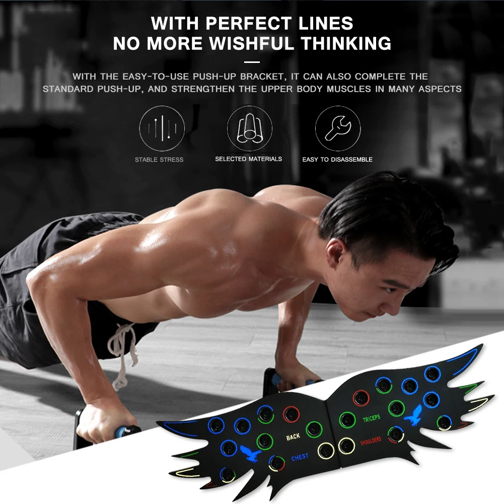 Push Up Rack Training Board Fitness Equipment Easy Safety Muscle Trainer Stand Body Building Working-out Ornaments
Push Up Rack Training Board Fitness Equipment Easy Safety Muscle Trainer Stand Body Building Working-out Ornaments