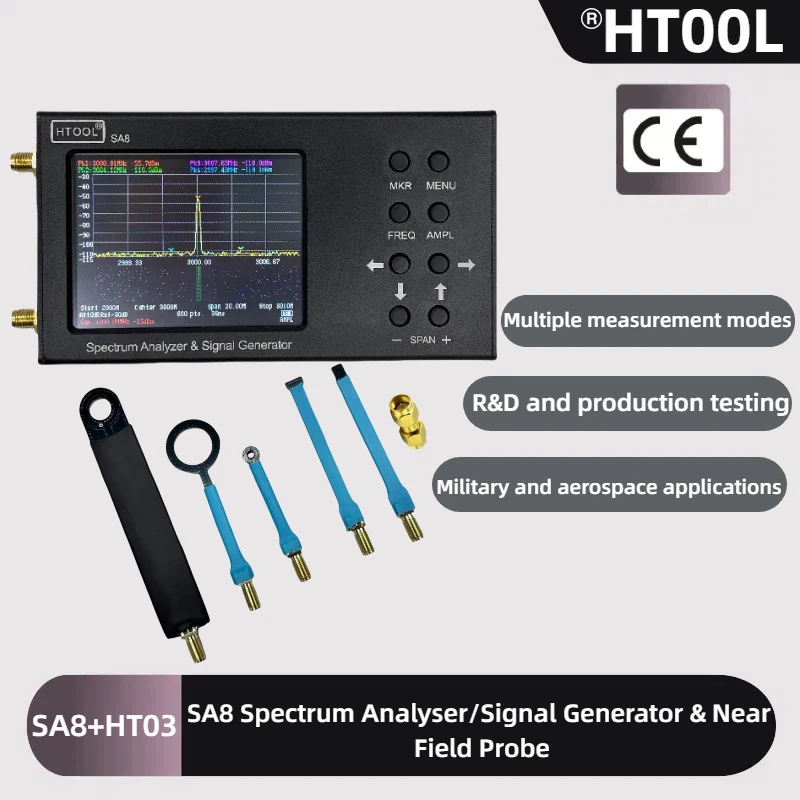 Портативный радиочастотный анализатор SA8+HT03 HTOOL 
Портативный радиочастотный анализатор SA8+HT03 HTOOL