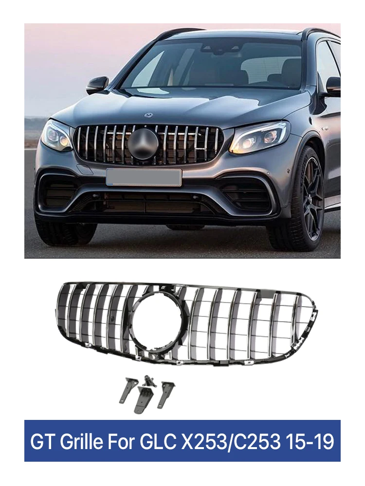 Передняя решетка для Mercedes Benz GLC SUV X253 Coupe C253 2015-2019, черная, серебристая, в стиле panamerican GT, Prefacelift Sport AMG GLC63
Передняя решетка для Mercedes Benz GLC SUV X253 Coupe C253 2015-2019, черная, серебристая, в стиле panamerican GT, Prefacelift Sport AMG GLC63
