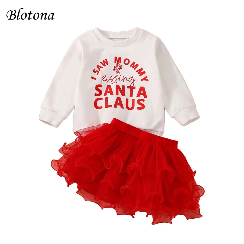 Blotona Toddler Girls 2Pcs Christmas Outfits, Long Sleeve Letter Print Pullover Sweatshirt Tops + Tutu Skirt Set, 6Months-5Years
Blotona Toddler Girls 2Pcs Christmas Outfits, Long Sleeve Letter Print Pullover Sweatshirt Tops + Tutu Skirt Set, 6Months-5Years