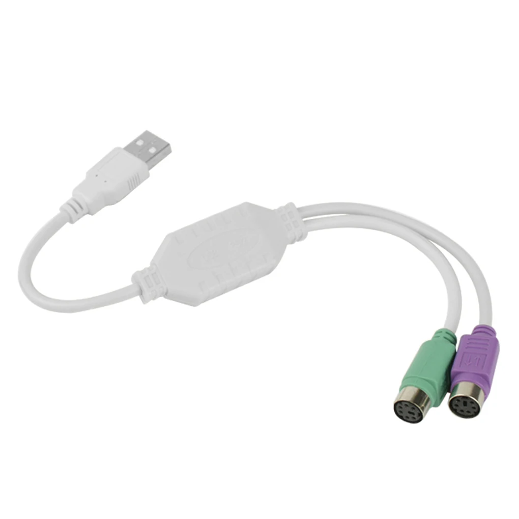 2-в-1 PS/2 USB-конвертер для клавиатуры мыши 
2-в-1 PS/2 USB-конвертер для клавиатуры мыши