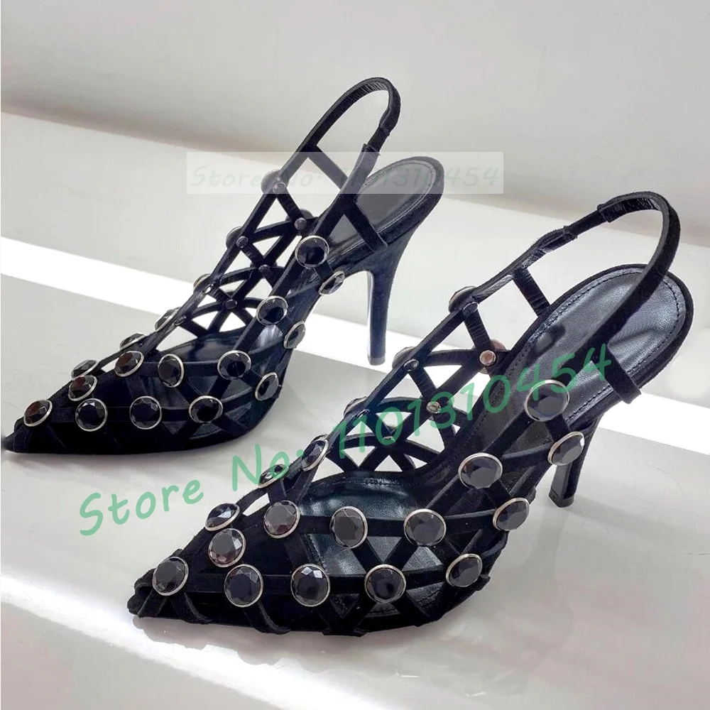 Black Gems Grid Slingback Sandals Women Sexy Cross Strap High Heels Crystal Party Shoes Ladies Summer Luxurious Suede Sandal
Black Gems Grid Slingback Sandals Women Sexy Cross Strap High Heels Crystal Party Shoes Ladies Summer Luxurious Suede Sandal