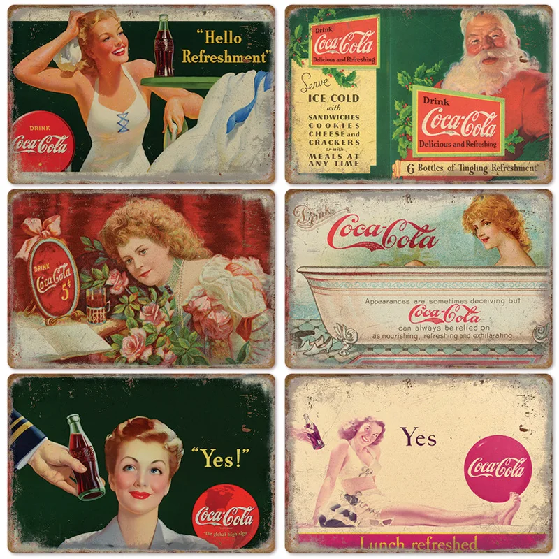 Retro Cola Cola Advertising Metal Posters Vintage Rusty Plaque Metal Tin Sign Pub Bar Man Cave Club Wall Art Decor Accessories
Retro Cola Cola Advertising Metal Posters Vintage Rusty Plaque Metal Tin Sign Pub Bar Man Cave Club Wall Art Decor Accessories