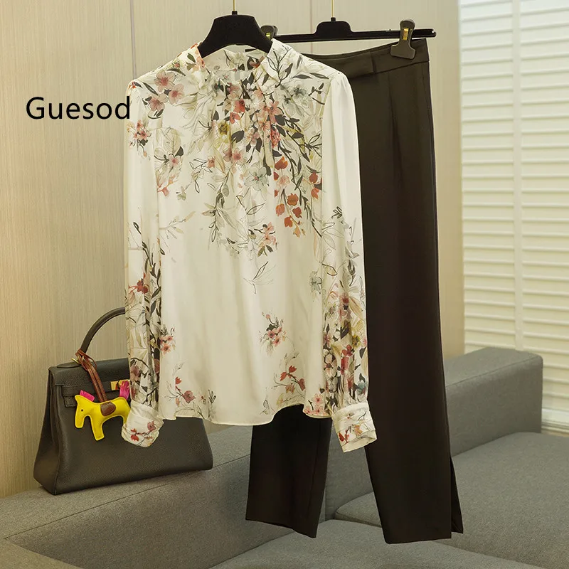 Guesod Women Silk Blouse Top Quality Silk Folds Top Pullovers Long Sleeve Silk Blouse Female Spring New
Guesod Women Silk Blouse Top Quality Silk Folds Top Pullovers Long Sleeve Silk Blouse Female Spring New