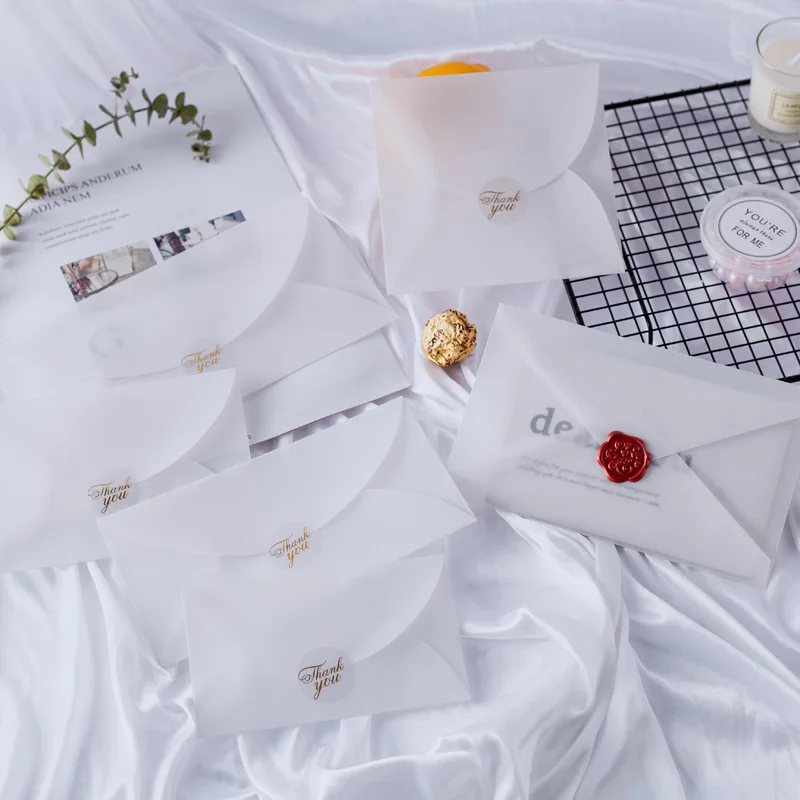 30PCS Multi-size Transparent Envelope Sulfuric Acid Paper Postcard Envelope Vintage Wedding Invitation Envelopes for Card
30PCS Multi-size Transparent Envelope Sulfuric Acid Paper Postcard Envelope Vintage Wedding Invitation Envelopes for Card