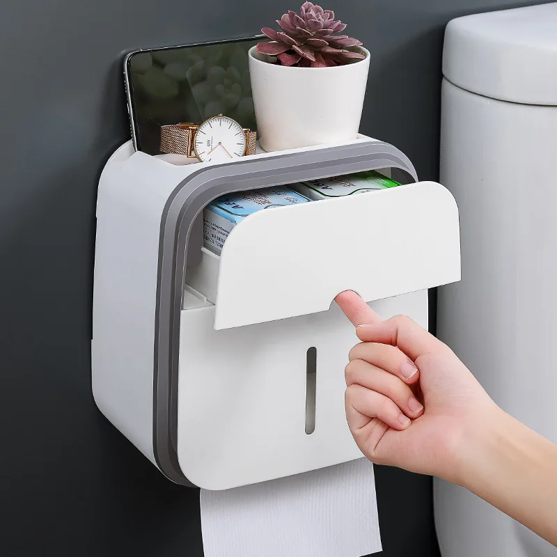 Paper Storage Waterproof Wall Tray Roll Mobile Phone Tube Storage Box Tray Tissue Box Shelf For Bathroom Toilet Paper Holder
Paper Storage Waterproof Wall Tray Roll Mobile Phone Tube Storage Box Tray Tissue Box Shelf For Bathroom Toilet Paper Holder