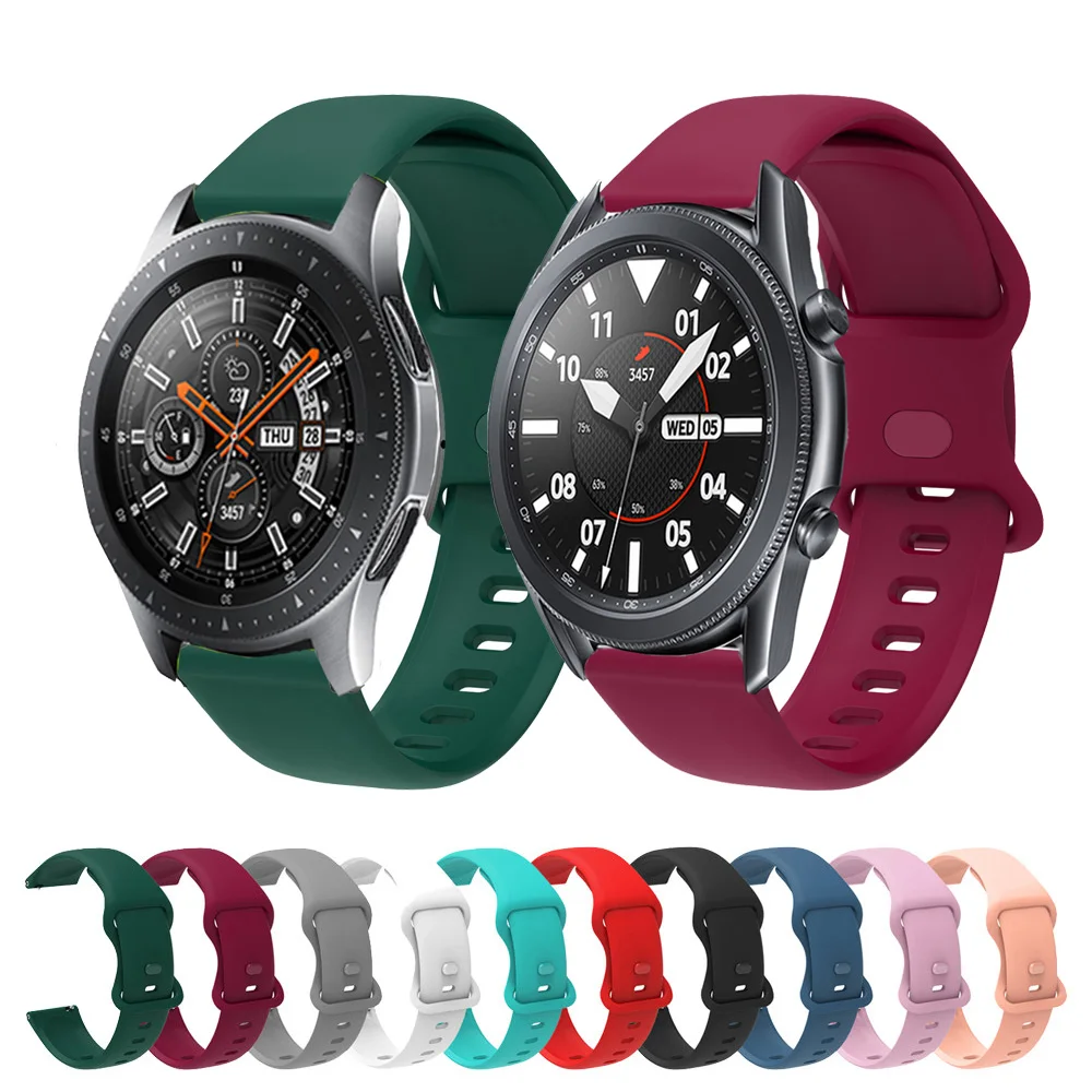 Silicone Watchband For Samsung Galaxy Watch 3 45mm 41mm Sport 20mm 22mm Bracelet For Galaxy Watch 46mm 42mm Gear S3 S2 Strap
Silicone Watchband For Samsung Galaxy Watch 3 45mm 41mm Sport 20mm 22mm Bracelet For Galaxy Watch 46mm 42mm Gear S3 S2 Strap