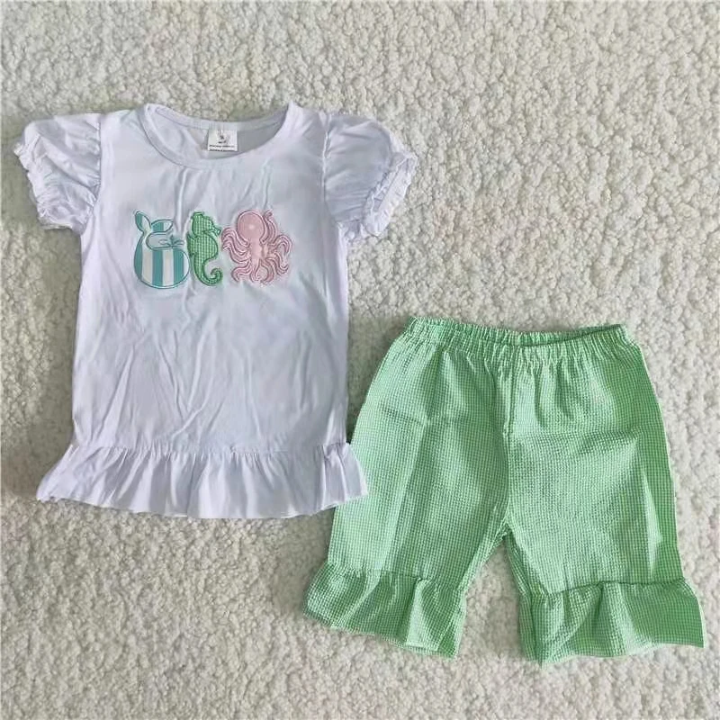 toddler tracksuit summer baby girl clothing set children girl fashion clothes kids white short sleeve t shirt and green shorts
toddler tracksuit summer baby girl clothing set children girl fashion clothes kids white short sleeve t shirt and green shorts